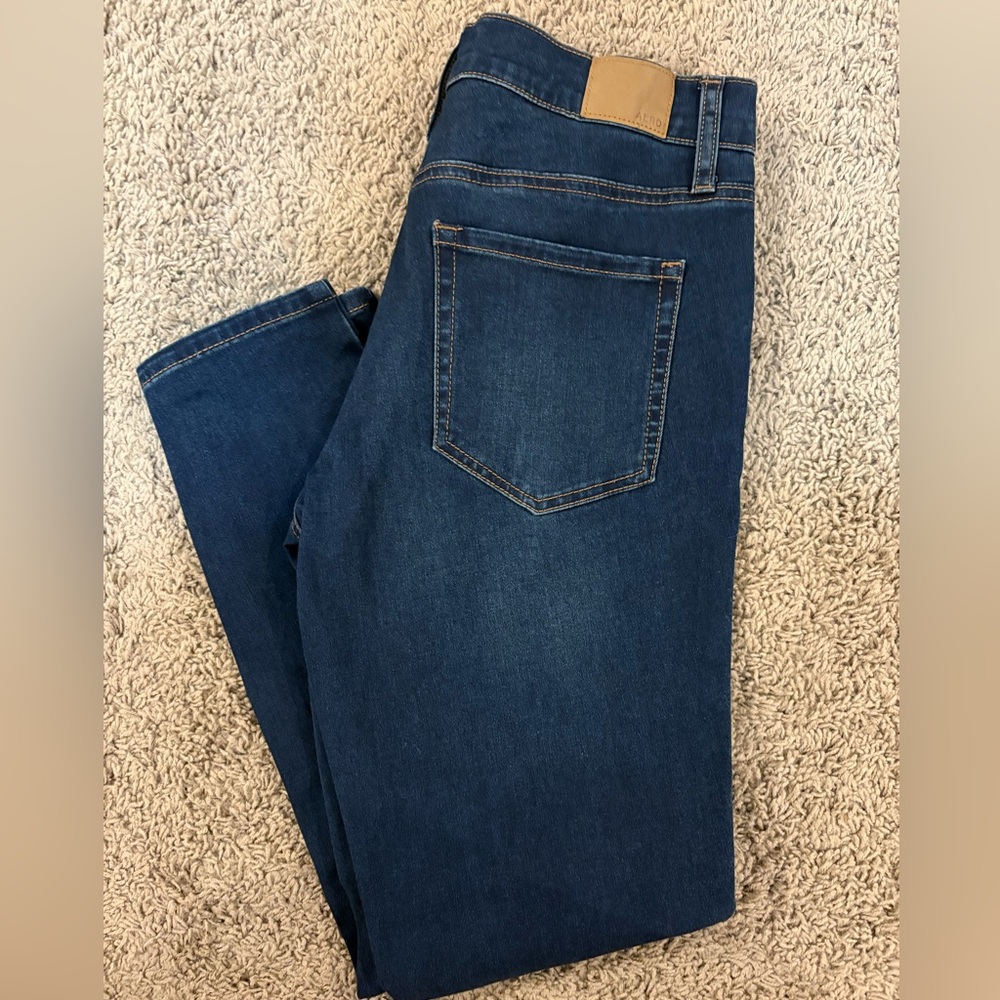 💙Aeropostale • Blue Straight Jeans Versatile Everyday Wear • 6 short - Picture 3 of 7